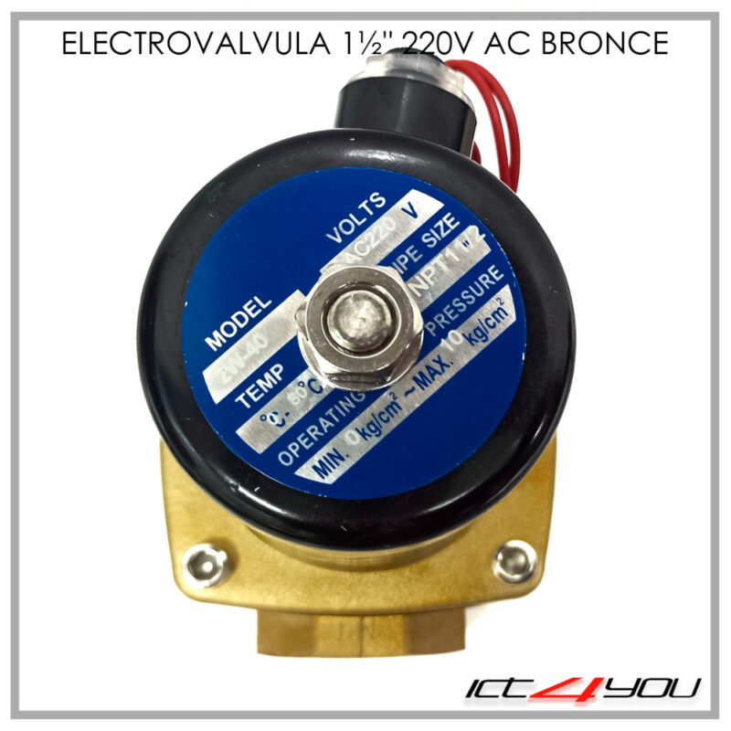 ELECTROVALVULA 1.5" 220V AC BRONCE