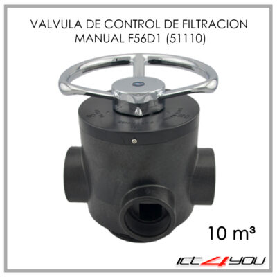 VALVULA DE CONTROL RUNXIN DE FILTRACION MANUAL 51110 (F56D1) 10 M³