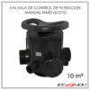 VALVULA DE CONTROL RUNXIN DE FILTRACION Y SUAVIZACION MANUAL 61210 (N64D) 10 M³