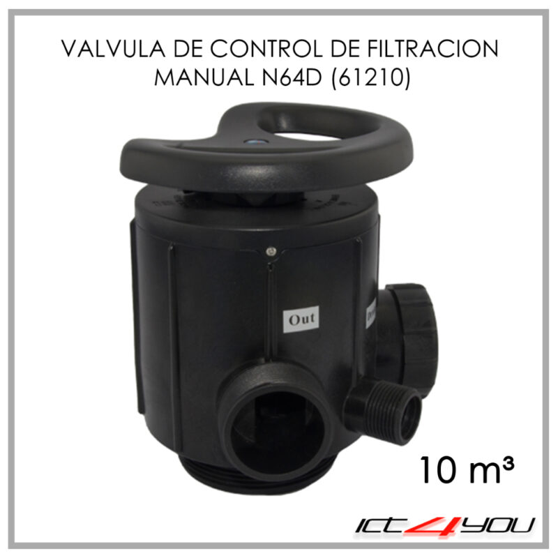 VALVULA DE CONTROL RUNXIN DE FILTRACION Y SUAVIZACION MANUAL 61210 (N64D) 10 M³