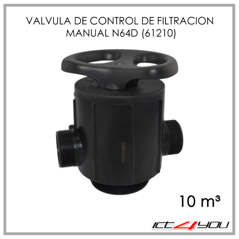 VALVULA DE CONTROL RUNXIN DE FILTRACION Y SUAVIZACION MANUAL 61210 (N64D) 10 M³