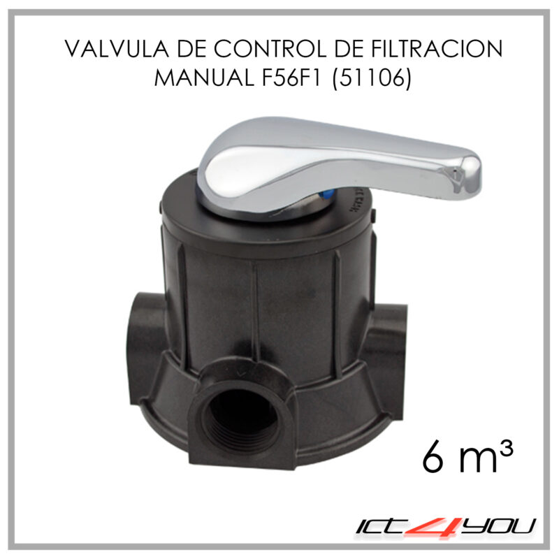 VALVULA DE FILTRACIÓN MANUAL RUNXIN 6M³ 51106 (F56F1)